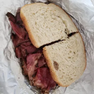 a half eaten sandwich