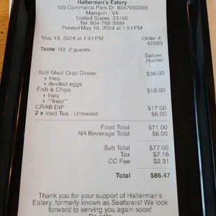 Total bill.  Not bad