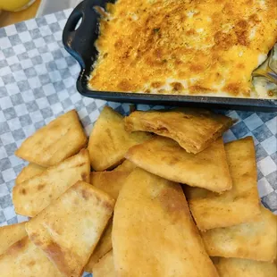 Crab Dip with pita chips