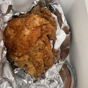 Fried Poke Chops Fried with 2 Sides