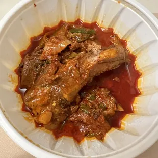 Dwaeji Galbijjim (spicy pork spare rib)