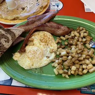 The Usual and chocolate chip Pancake