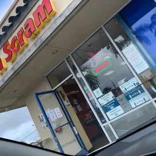 Front of store