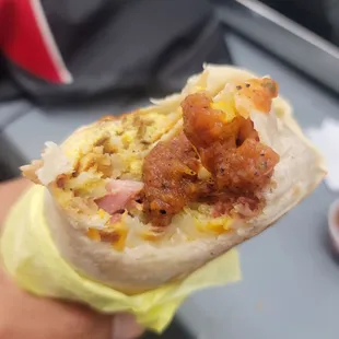 Double meat with salsa