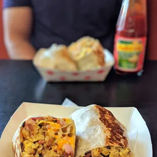 Bacon and Eggs Burrito