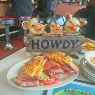 Double Damn Ham Sandwich on Grilled Onion Roll Love