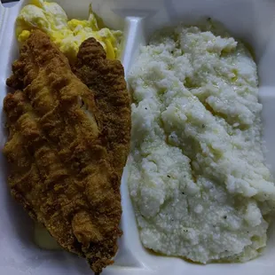 Catfish, eggs &amp; grits