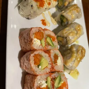 4. Special California Roll, 14. Philadelphia Roll 3. Rock Shrimp Tempura Roll