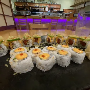 Spicy Tuna and Spicy Scallops