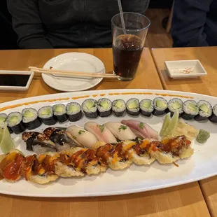 sashimi, sushi, sushi and sashimi, food