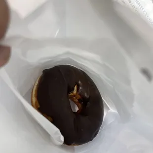 Chocolate doughnut was delicious
