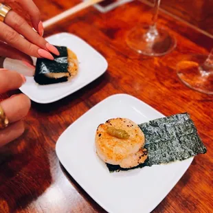 Scallop isobe maki / $12 each