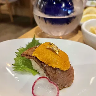 a plate of food on a table