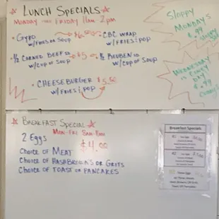 Week Day specials