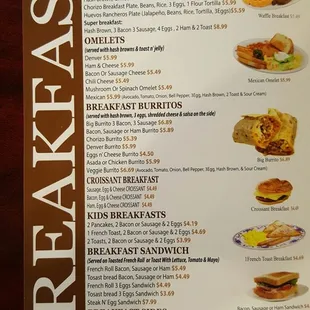 Brkfst menu