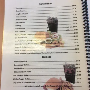 menu, sushi and sashimi