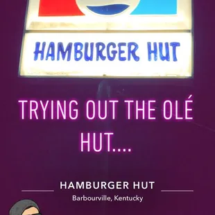 Hamburger Hut Sign