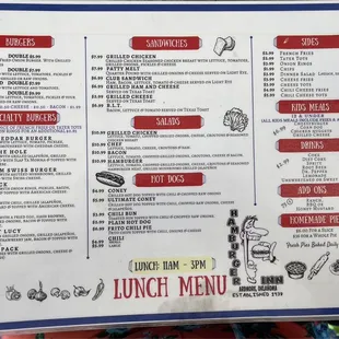 sushi and sashimi, menu