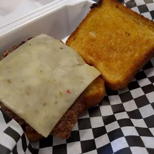 Impossible Burger w/ Pepper Jack Cheese on Texas Toast