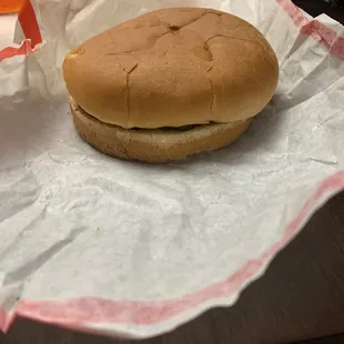 Where&apos;s the patty? It&apos;s there but there&apos;s more bread than patty.