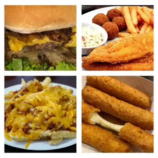 Assortment of options on the menu.
