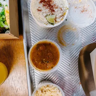 Elote, Frijoles Charros, arroz