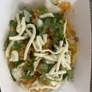 Bean and rice taco