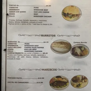 the menu