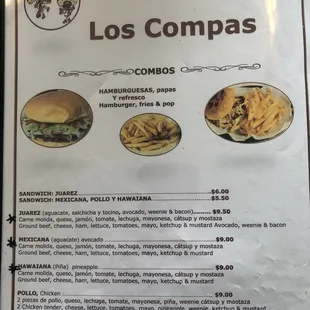 the menu