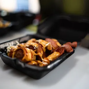 Mixta de Salchi Pulpos and Salchi Tacos