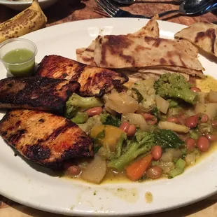 a plate of food on a table
