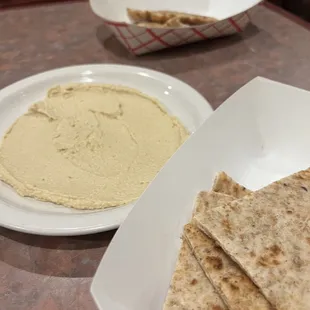Hummus and bread