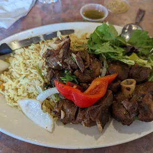 Goat with Rice.   #somalifood