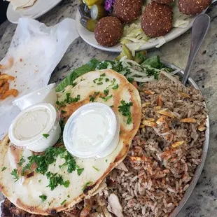 platter for 2, plus doz falafel
