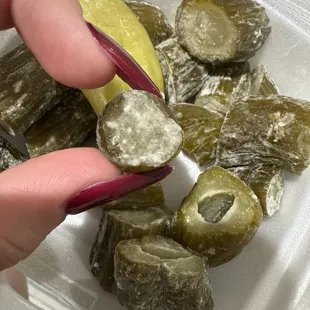 Moldy pickles.