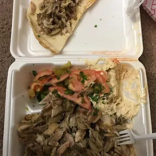 The thing on the pita is all fat. I could not eat more.Please at least clean the fat from the meat before you cook.