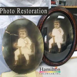 We can reproduce, repair, and print vintage curved photos.