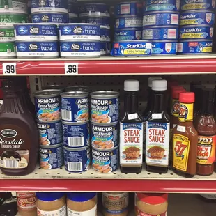 Canned meats and sauce