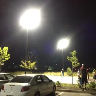 outdoor court late at night