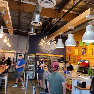 Bar area at the brewery