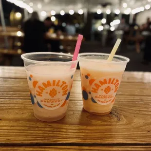 Watermelon Slushie, Peach Bellini Slushie