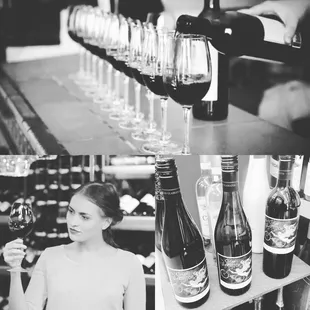 a woman holding a glass of wine