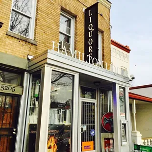 the front of the building