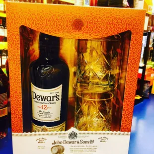 a bottle of dewvar's 12 year old