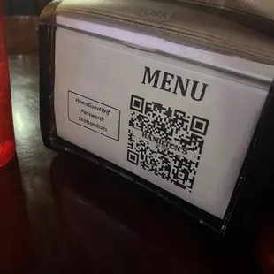 a qr code on a box