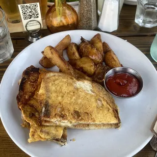 Parmesan Crusted Grilled Cheese & Tomato