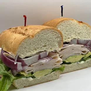 Turkey Avocado Sub Sandwich.