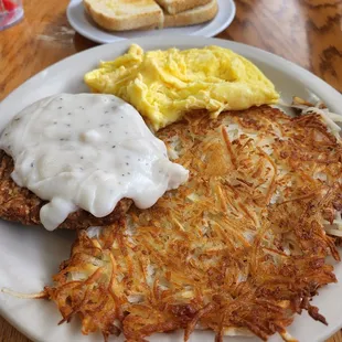 Chicken fired steak