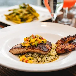 a plate of food on a table