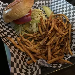 All American Burger and Fries